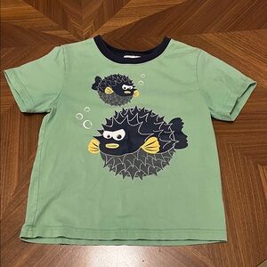 Kids Green Puffer Fish T-Shirt
